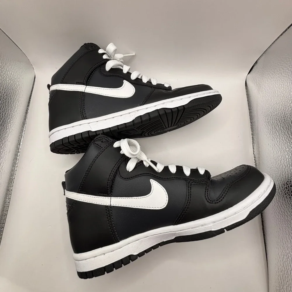 Nike Dunk High GS Black White Panda Sneakers DB2179-103 Kids Size 4.5Y